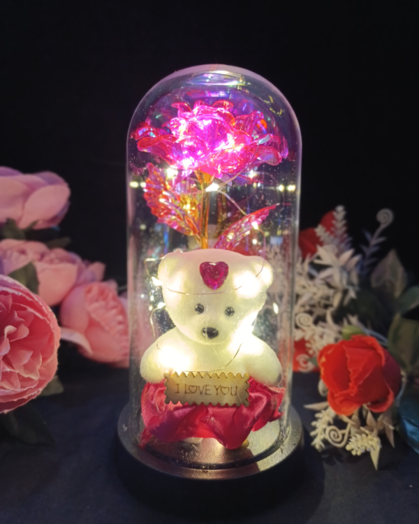 Luminous Love Bear with LED Roses