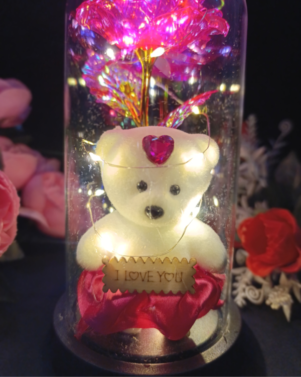 Luminous Love Bear with LED Roses