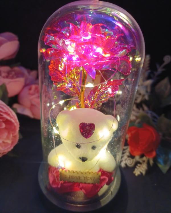 Luminous Love Bear with LED Roses