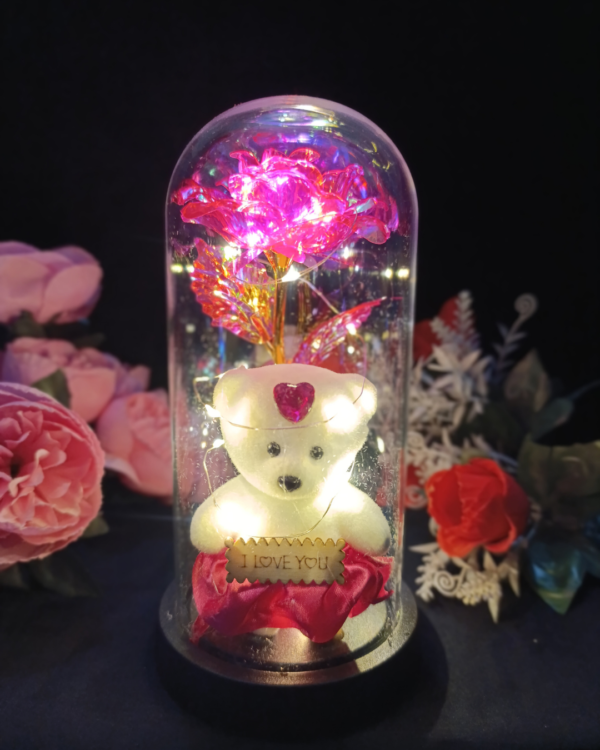 Luminous Love Bear with LED Roses