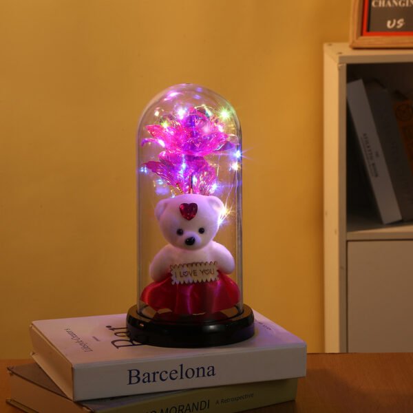 Luminous Love Bear with LED Roses