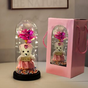 Luminous Love Bear with LED Roses