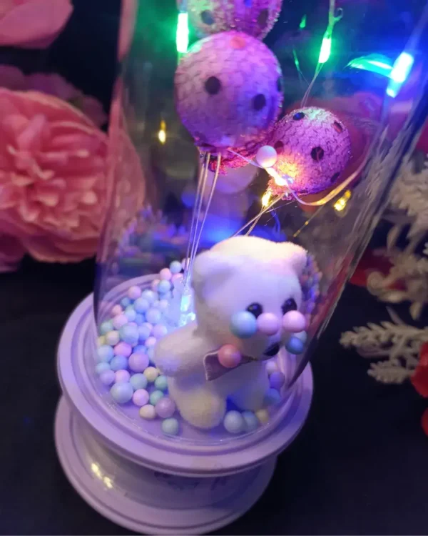 Best Wishes LED Teddy Bear Dome – A Charming LED Gift Display